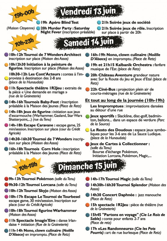 Festival des jeux à l'Ouest programme complet