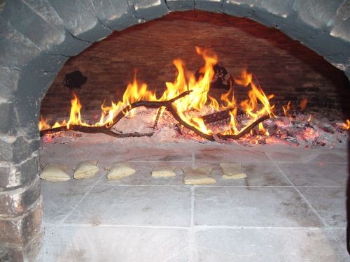 Fouées cuites au feu de bois