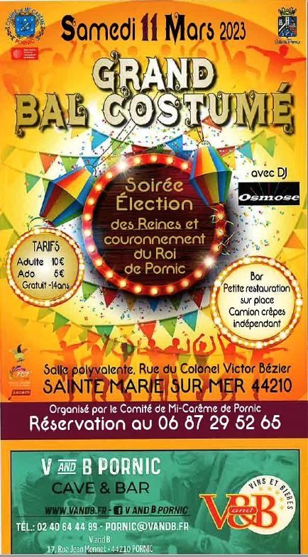 GRAND BAL COSTUMÉ/ ÉLECTION DES REINES DU CARNAVAL PORNIC