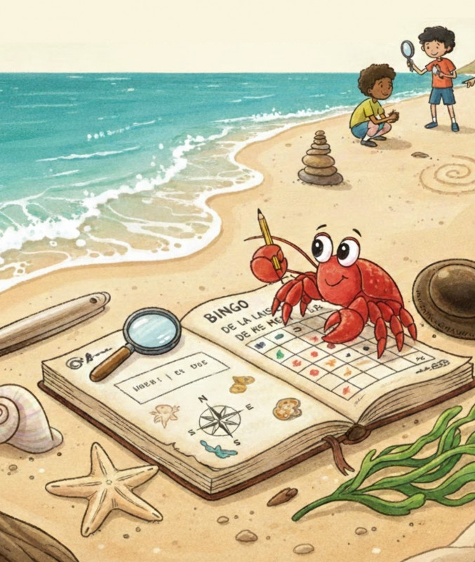 Jeu de piste sur la plage