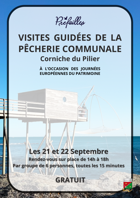 journées européennes du Patrimoine en Pays de Retz pêcherie communale la margareth visite guidée corniche du pilier