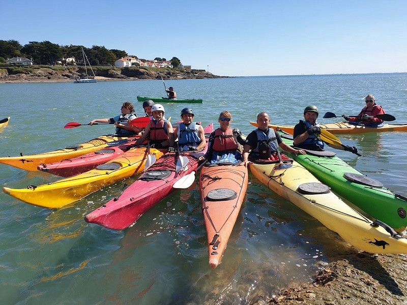 kayak, sea, ocean, trip, nautical activity, pornic, loire atlantique, france