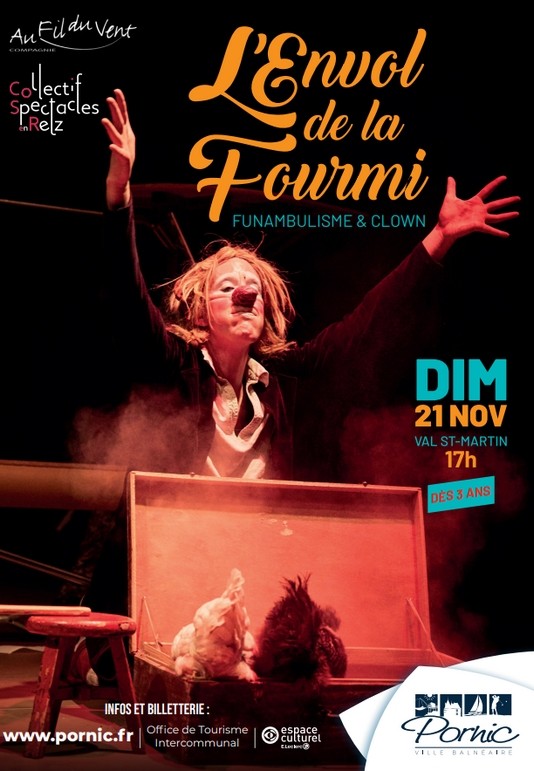 L'ENVOL DE LA FOURMI PORNIC ENFANTS CLOWN