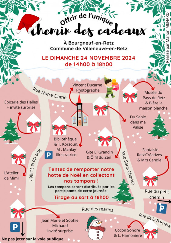 Le chemin des cadeaux marché noël bourgneuf en retz fresnay en retz saint cyr en retz villeneuve en retz 