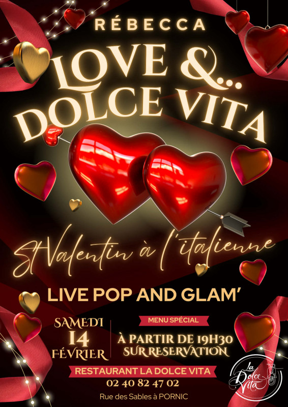 Repas de la Saint Valentin à Pornic, Sortir pour la Saint Valentin à Pornic, Menu de la Saint Valentin Pornic, Fêter la Saint Valentin loire atlantique