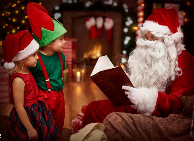 Lecture de contes de Noël à la bibliothèque de Bourgneuf