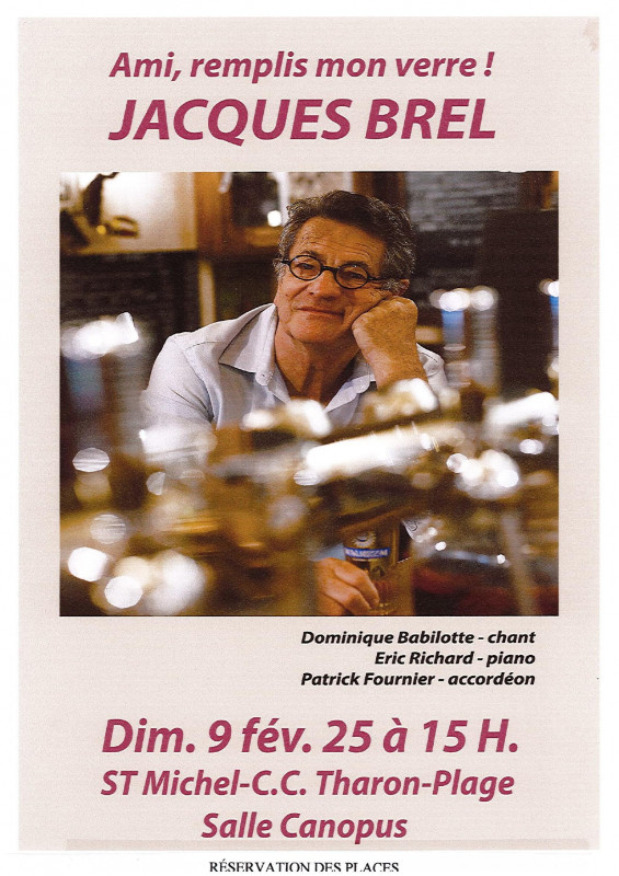 Les chansons de Brel au Canopus association Arcop Saint Michel Chef Chef Destination Pornic