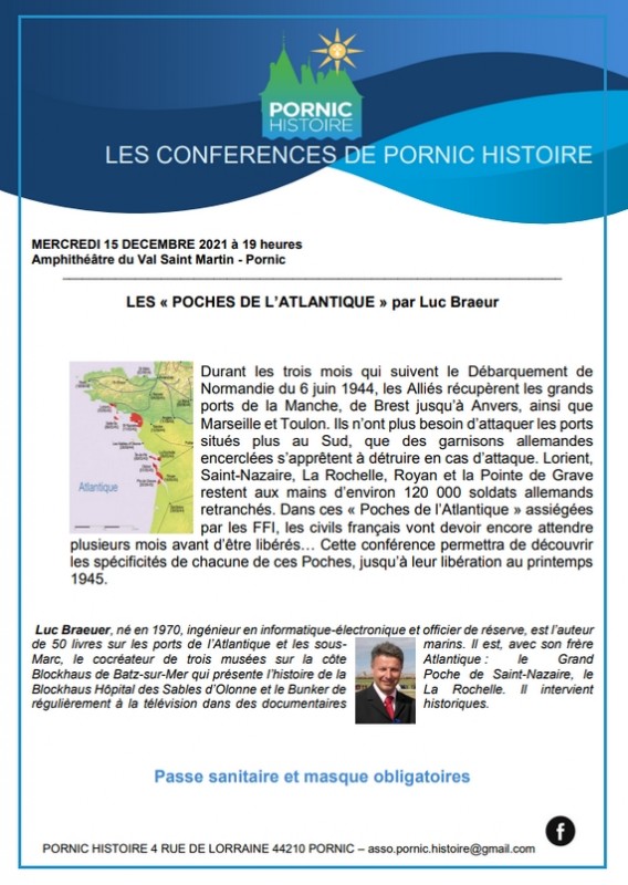 LES POCHES DE L'ATLANTIQUE PORNIC CONFERENCE LUC BRAEUR