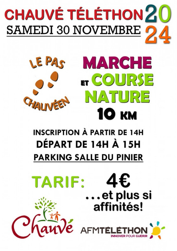 Marche au profit du Téléthon chauvé