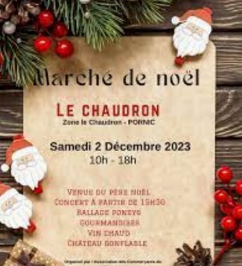 Marché de Noël du chaudron Pornic château gonflable balade en poney concert cadeaux