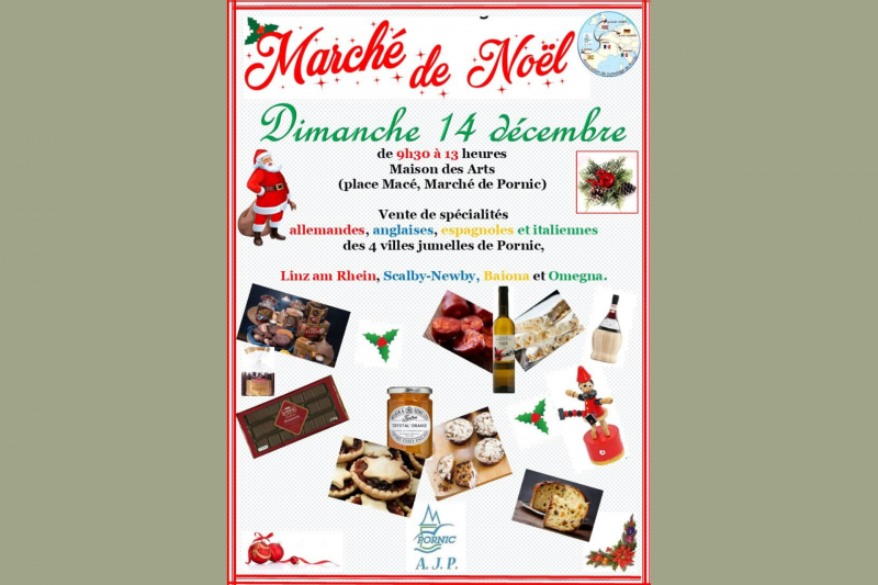 Marché de Noël par l'Association de Jumelage de Pornic