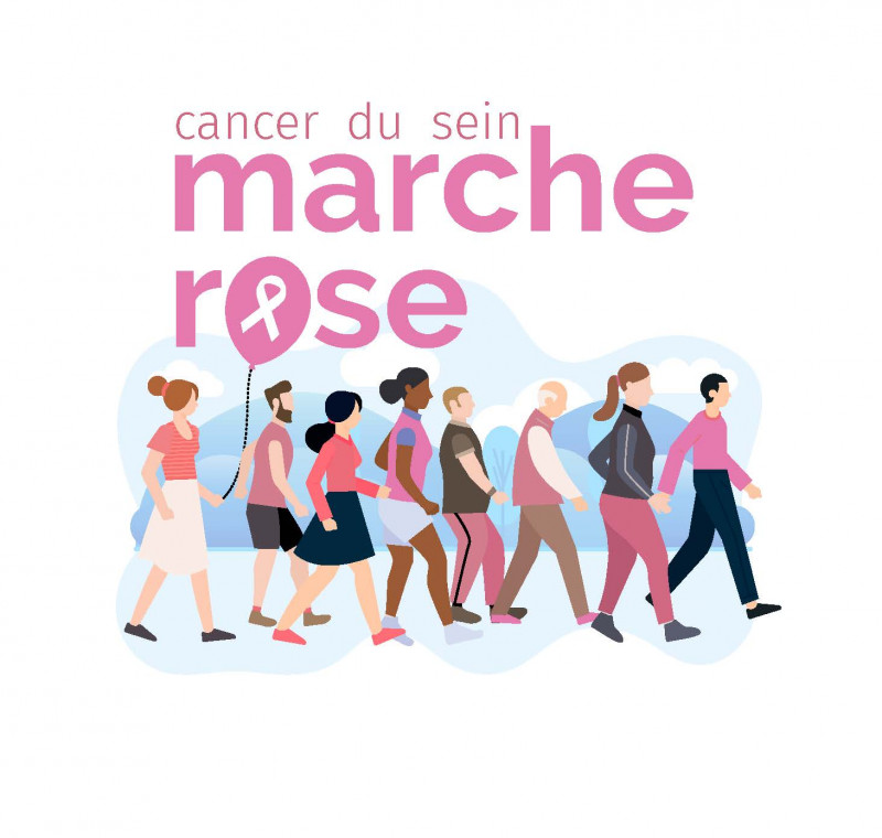 Marche rose cancer sein cause participation randonnée saint michel chef chef destination pornic