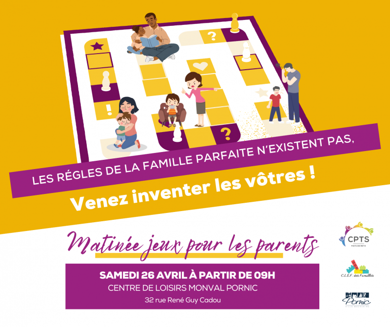 Matinée Jeu entre parents pour échanger sur les défis de la parentalité pornic