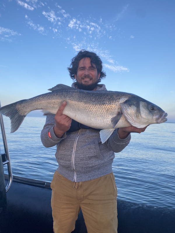 Prise de pêche lors d'une sortie avec Xavier Gauthier