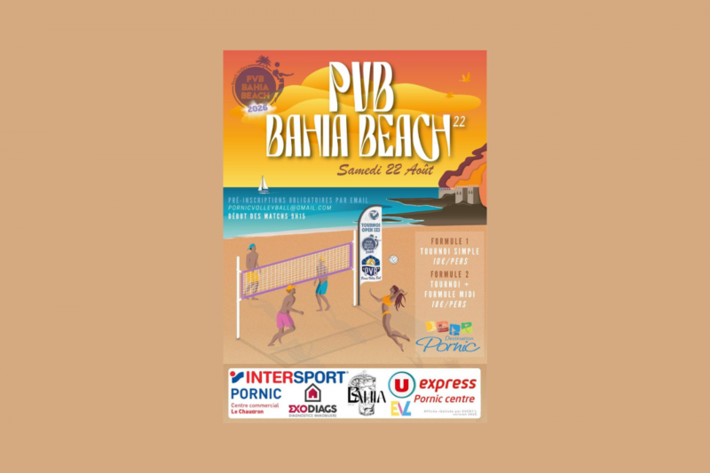 PVB Bahia beach tournois volley plage sport Destination Pornic