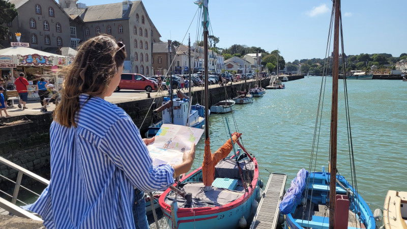 Rallye-pédestre Junior 7-12 ans avec vue sur les bateaux du port de Pornic