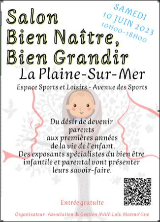 salon bien-etre infantile; parent et enfant, puericulture La Plaine sur Mer