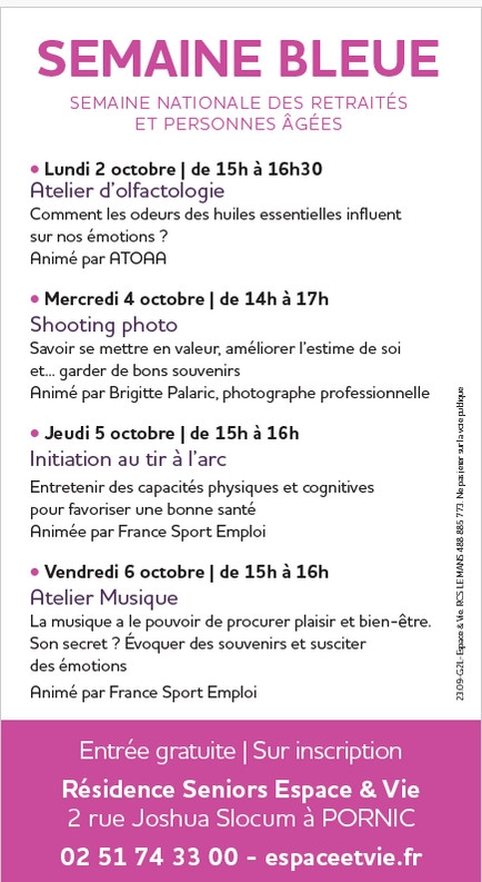 SEMAINE BLEUE PORNIC
