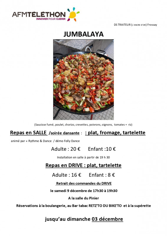 Soirée Jumbalaya au profit du Téléthon