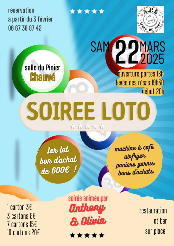 Soirée Loto à Chauvé