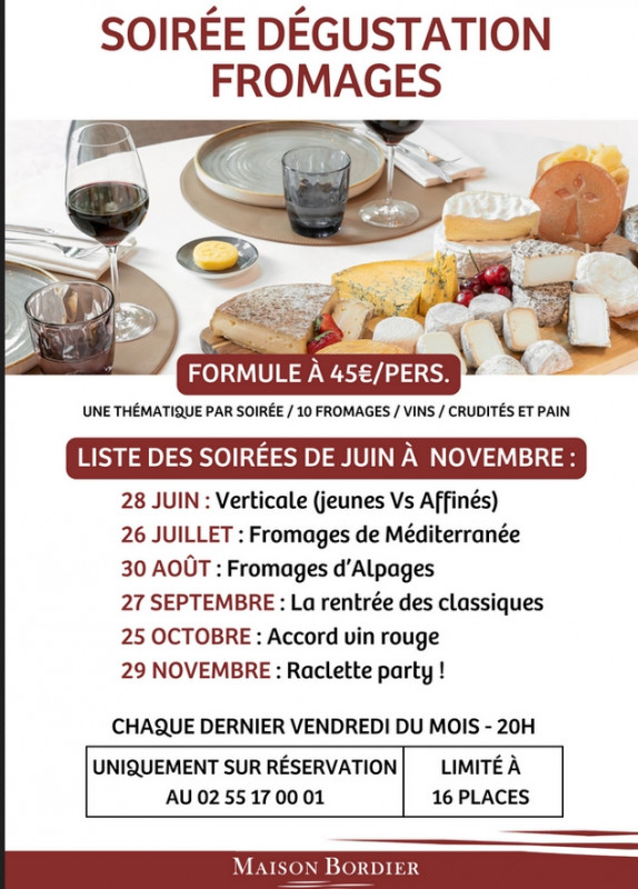 Soirées dégustation fromages  Pornic