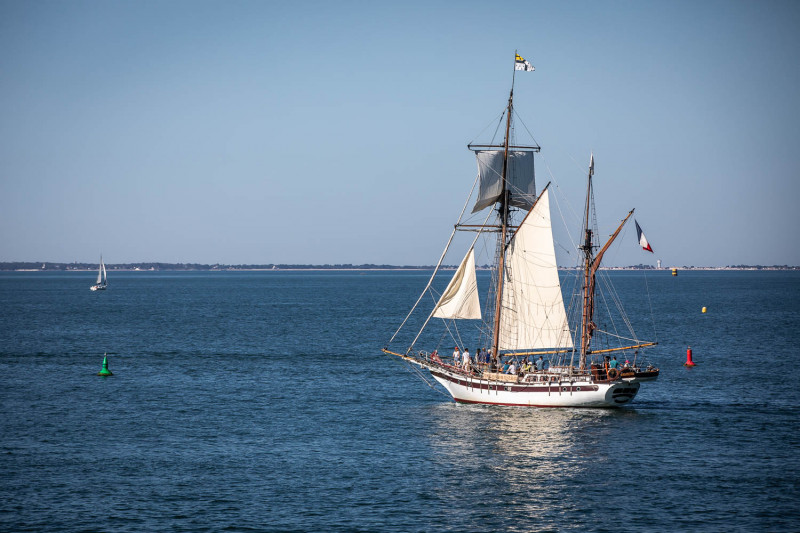 Kreuzfahrt Zwischenstopp Wochenende Corsaires de Retz traditionelles Segelboot pornic