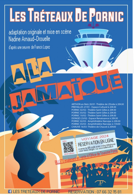 Spectacle des Tréteaux de Pornic : À la Jamaïque Pornic humour théâtre