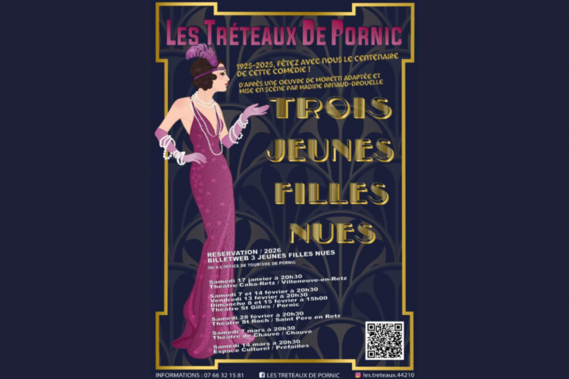 Spectacle des Tréteaux de Pornic : Trois Jeunes Filles Nues