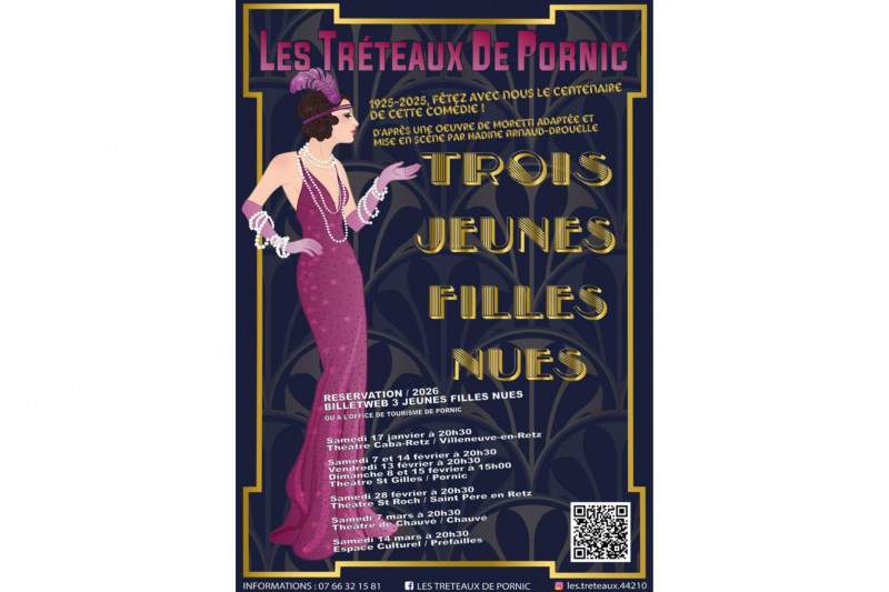 Spectacle des Tréteaux de Pornic : Trois Jeunes Filles Nues