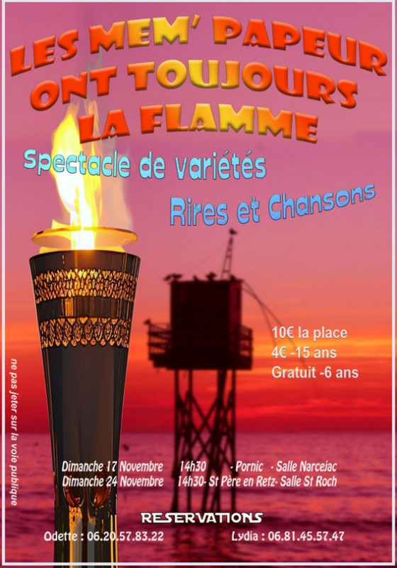 Spectacle: les Mêm'Papeur ont toujours la flamme Pornic
