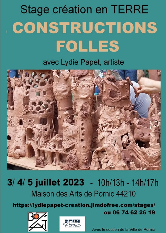 STAGE CREATION EN TERRE : CONSTRUCTIONS FOLLES PORNIC