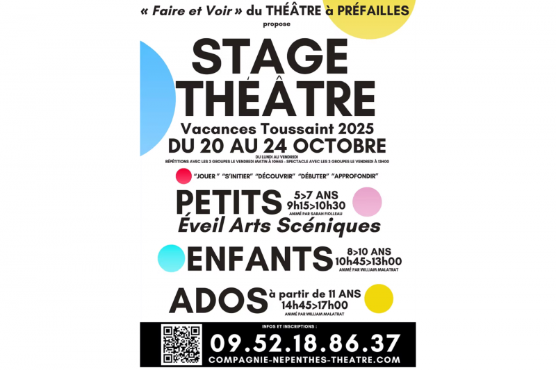 Stage-découverte de théâtre petits/enfants/ados