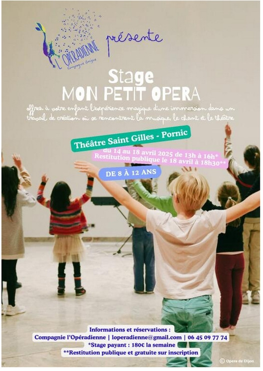 Stage: mon petit opéra pornic