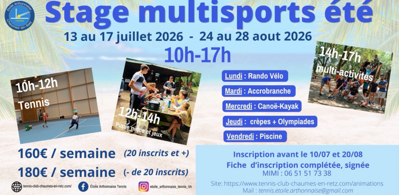 Stages d'été multi activités