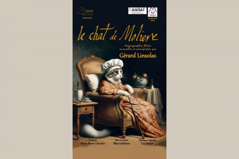 Théâtre: Le chat de Molière café théâtre le poche pornic Gérard Linsolas Siky Godstein