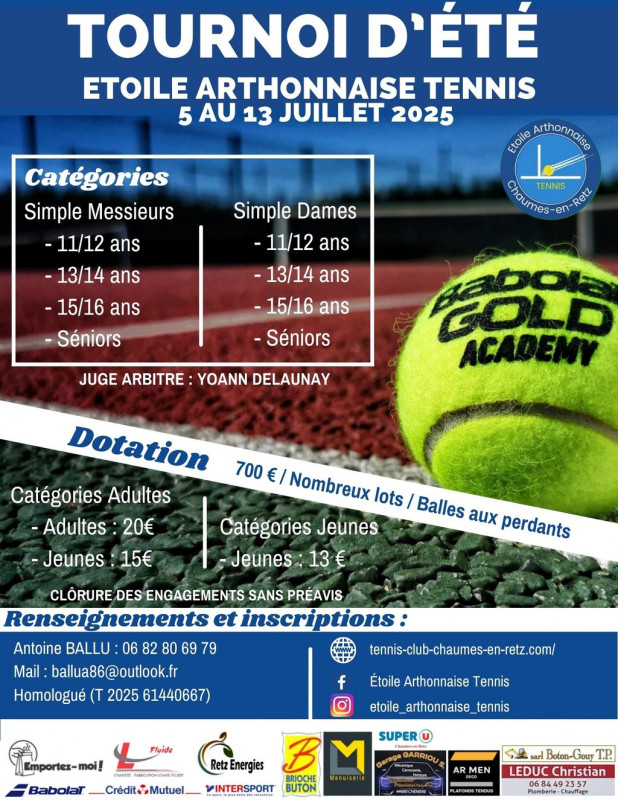 Tournoi d'été de Tennis chaumes
