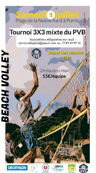 TOURNOI MIXTE VOLLEY BALL PORNIC