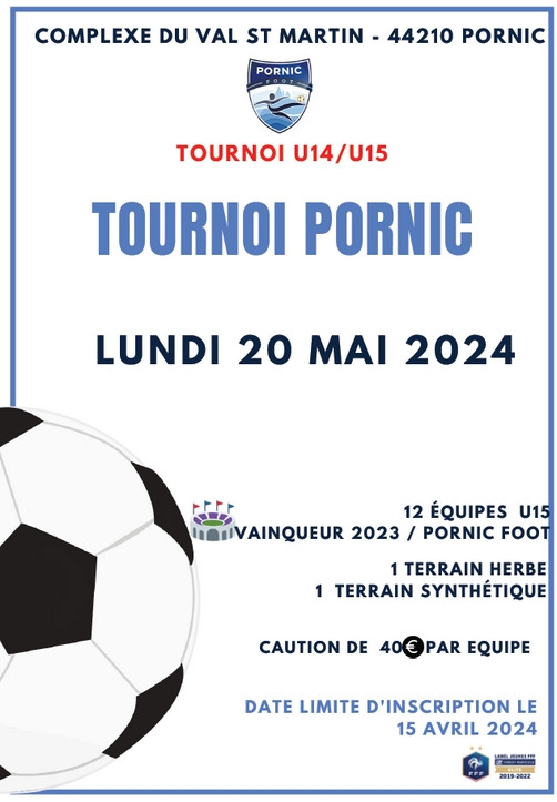 TOURNOI U14/U15  PORNIC