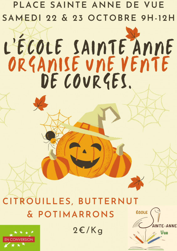 vente de courges, hallowen, destination pornic, animation hallowen vue, animation hallowen pays de retz, animations hallowen loire atlantique