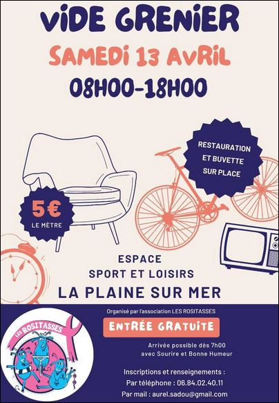 Vide grenier à La Plaine-sur-Mer