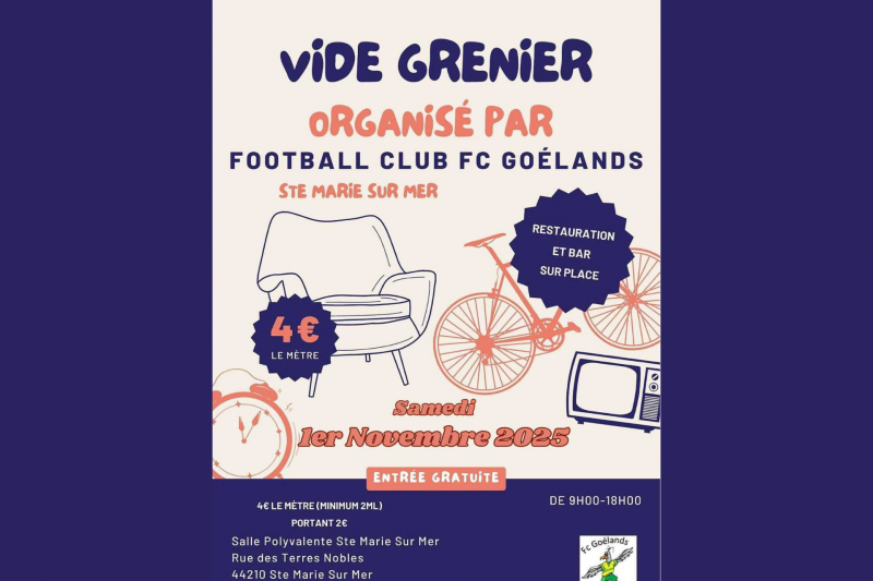 Vide grenier à Ste Marie par le FC Goélands