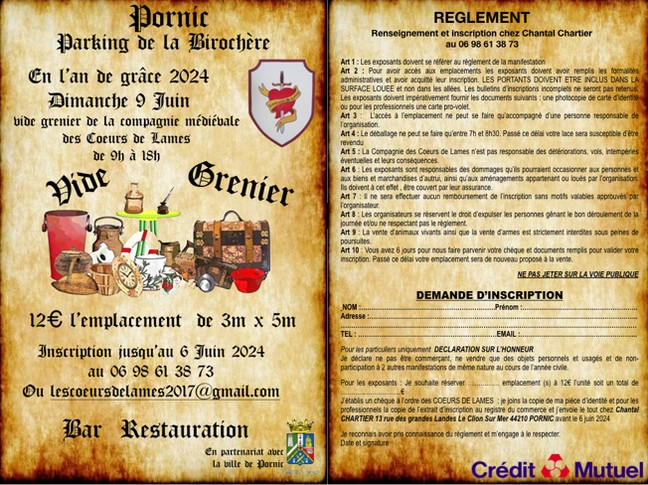 Vide grenier Pornic Coeur de Lames