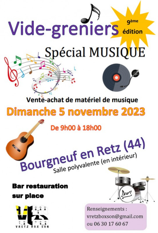 vretz box son, vide grenier musical loire atlantique, vide grenier bourgneuf, vide grenier sainte pazanne, vide grenier pornic, vide grenier special musique pornic, vide grenier special musique sainte pazanne