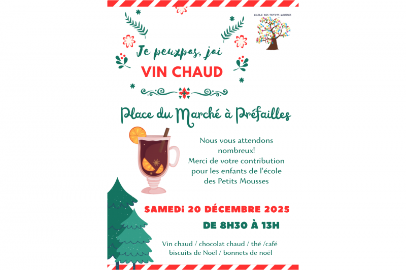 Mulled wine at the market in Préfailles school contribution by young sailors Destination Pornic