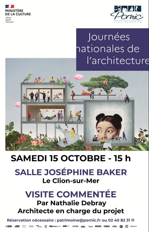 VISITE COMMENTEE SALLE JOSEPHINE BAKER  PORNIC  NATHALIE DEBRAY SALLE DU CLION SUR MER