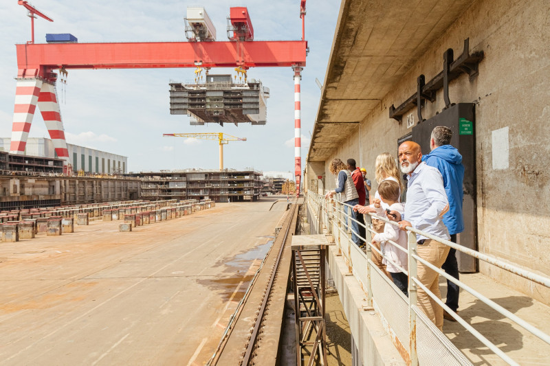 Visite des chantiers de l'Atlantique à Saint-Nazaire