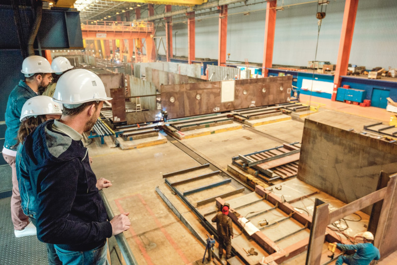 Visite des chantiers de l'Atlantique à Saint-Nazaire