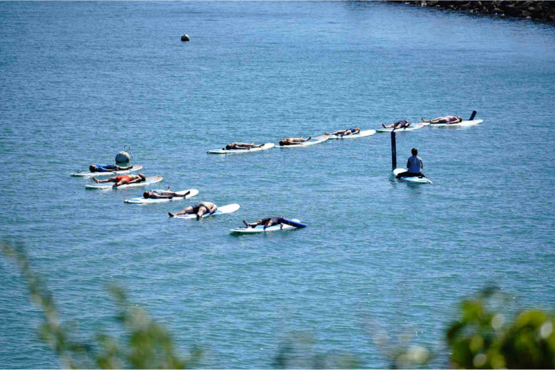 Yoga paddle à Pornic bien-être club nautique de Pornic Destination Pornic